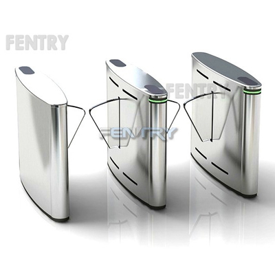 304 Stainless Steel Bi-direction Flap Barrier Card Reader Security Speed ​​Turnstile Gate QR Code